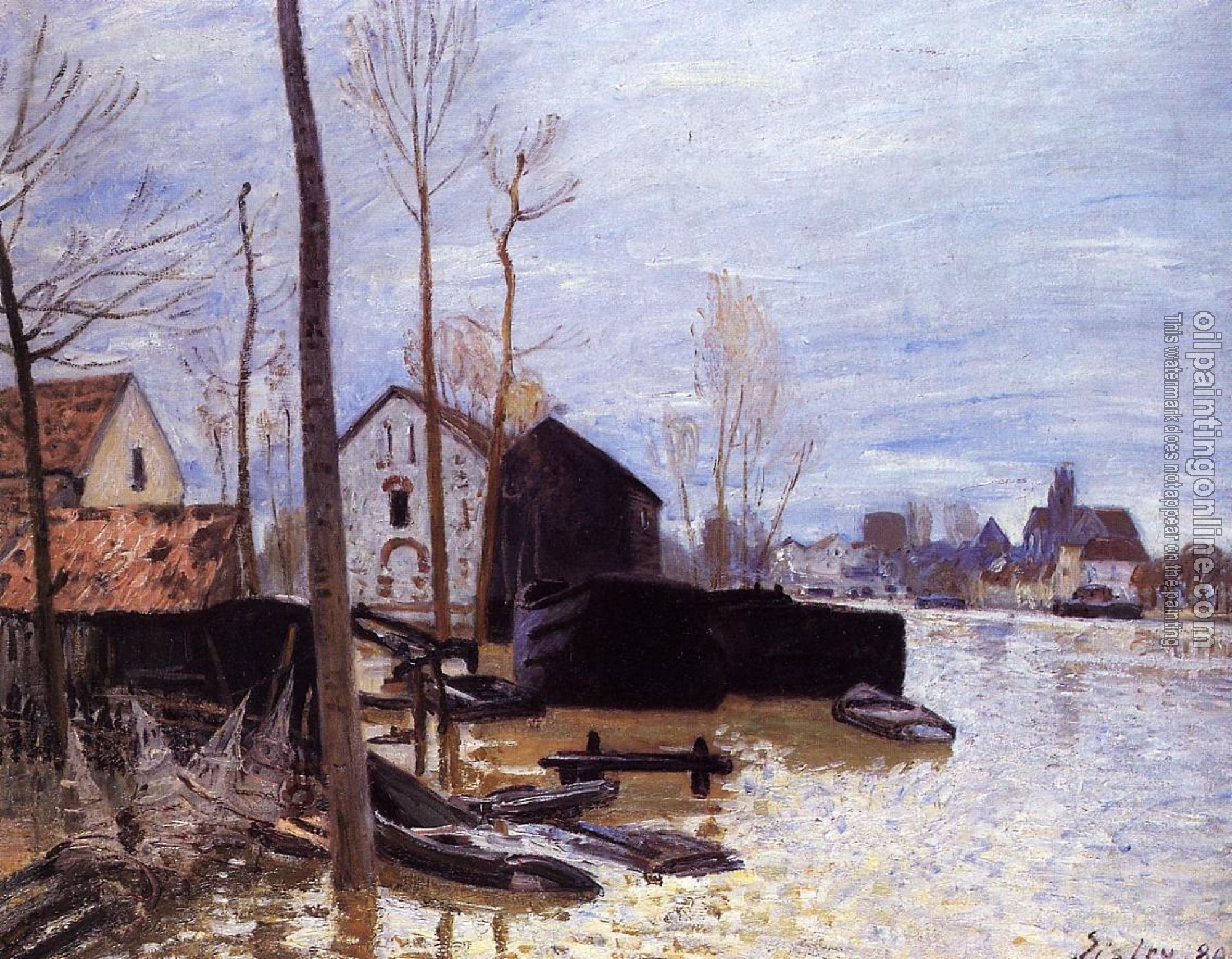 Sisley, Alfred - Flooding at Moret